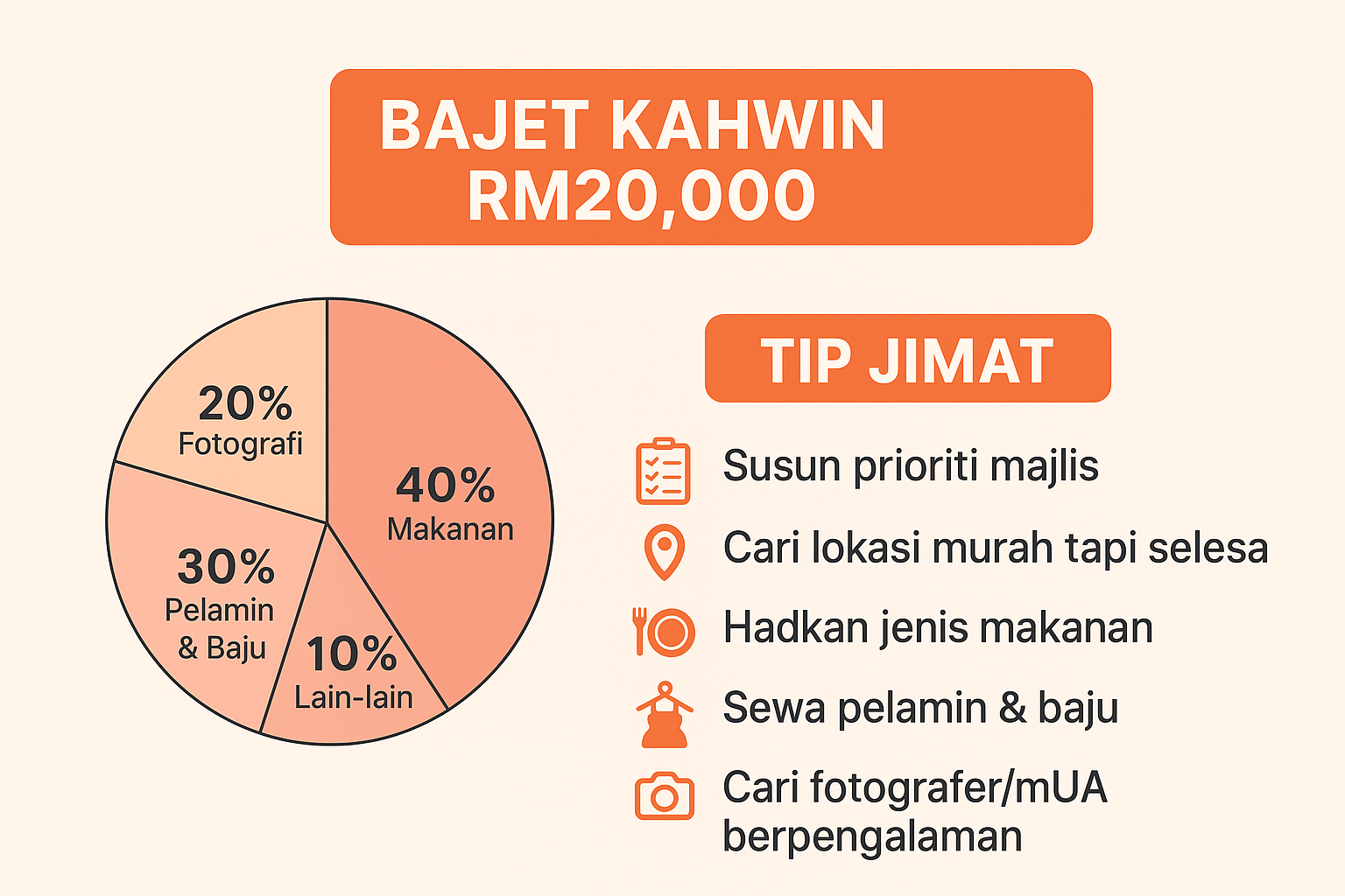 Macam Mana Nak Rancang Majlis Kahwin Dengan Bajet Bawah RM20,000